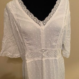 BOHO Xl white cotton dress Knox Rose